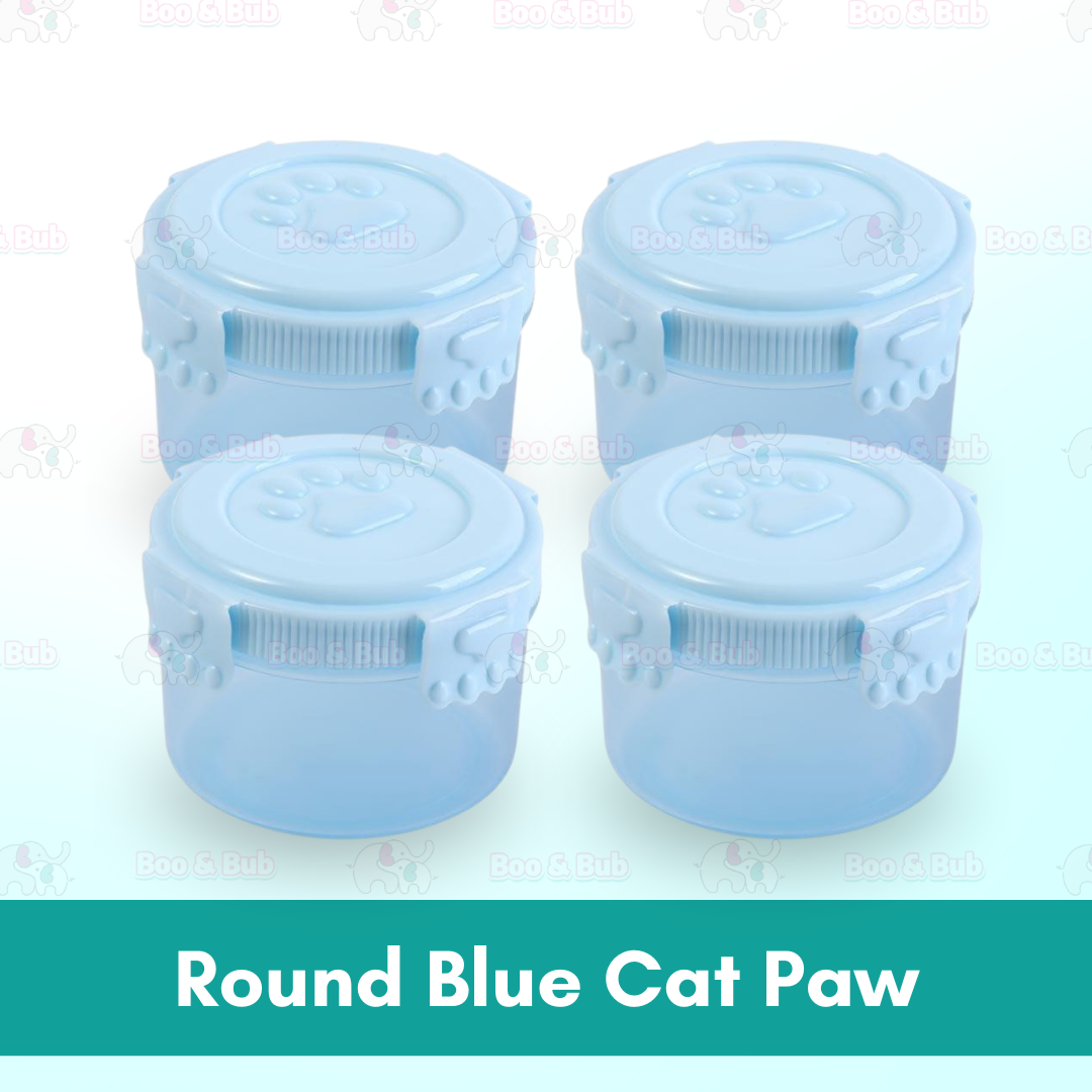 Boo&Bub 4Pcs 60ml Baby Food Container Milk Powder Container Infant Storage Portable Freezer Food Cup - Boo & Bub