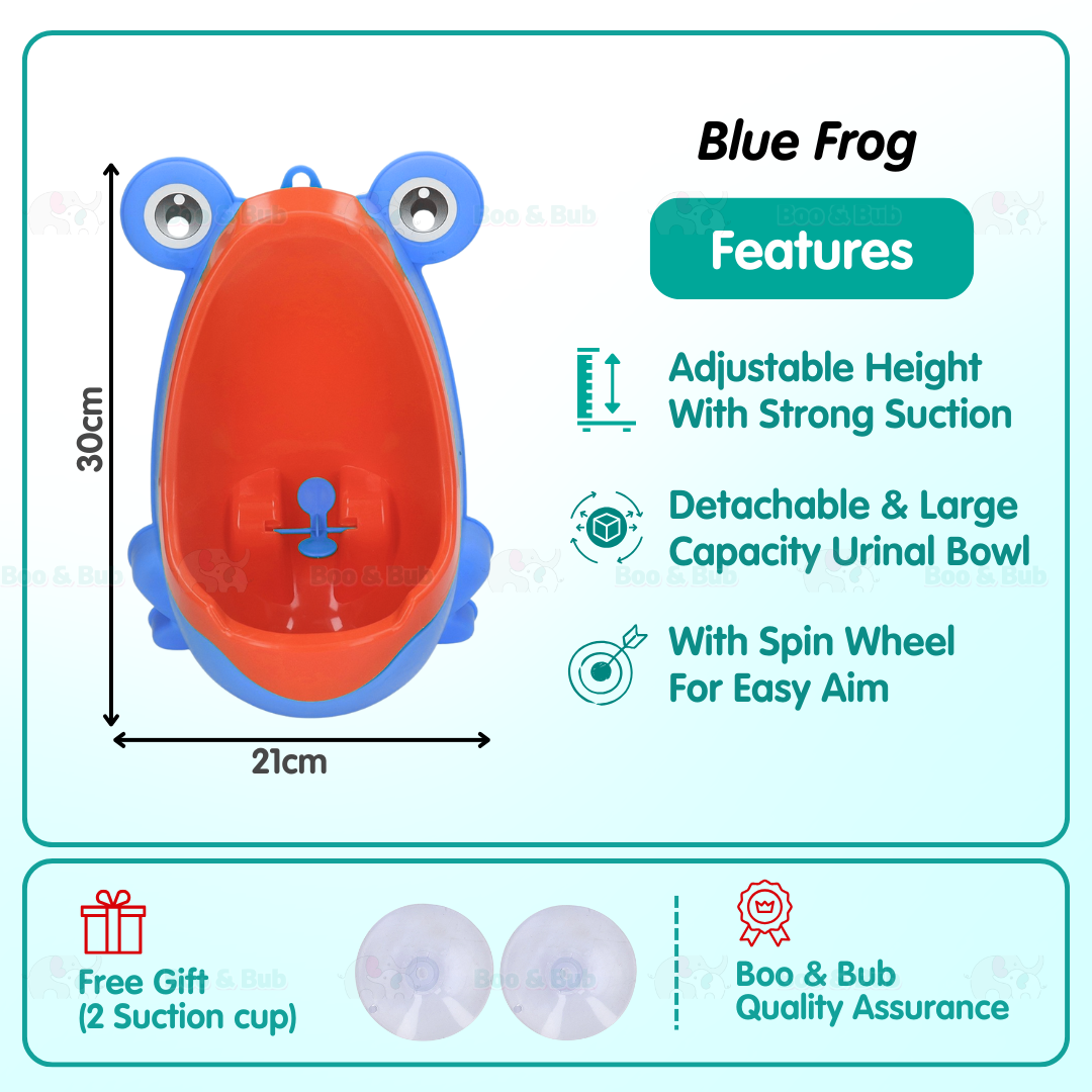 Boo&Bub Frog Baby Potty Boy Training Urinal Stand Potty Toddler Toilet Trainer - Boo & Bub