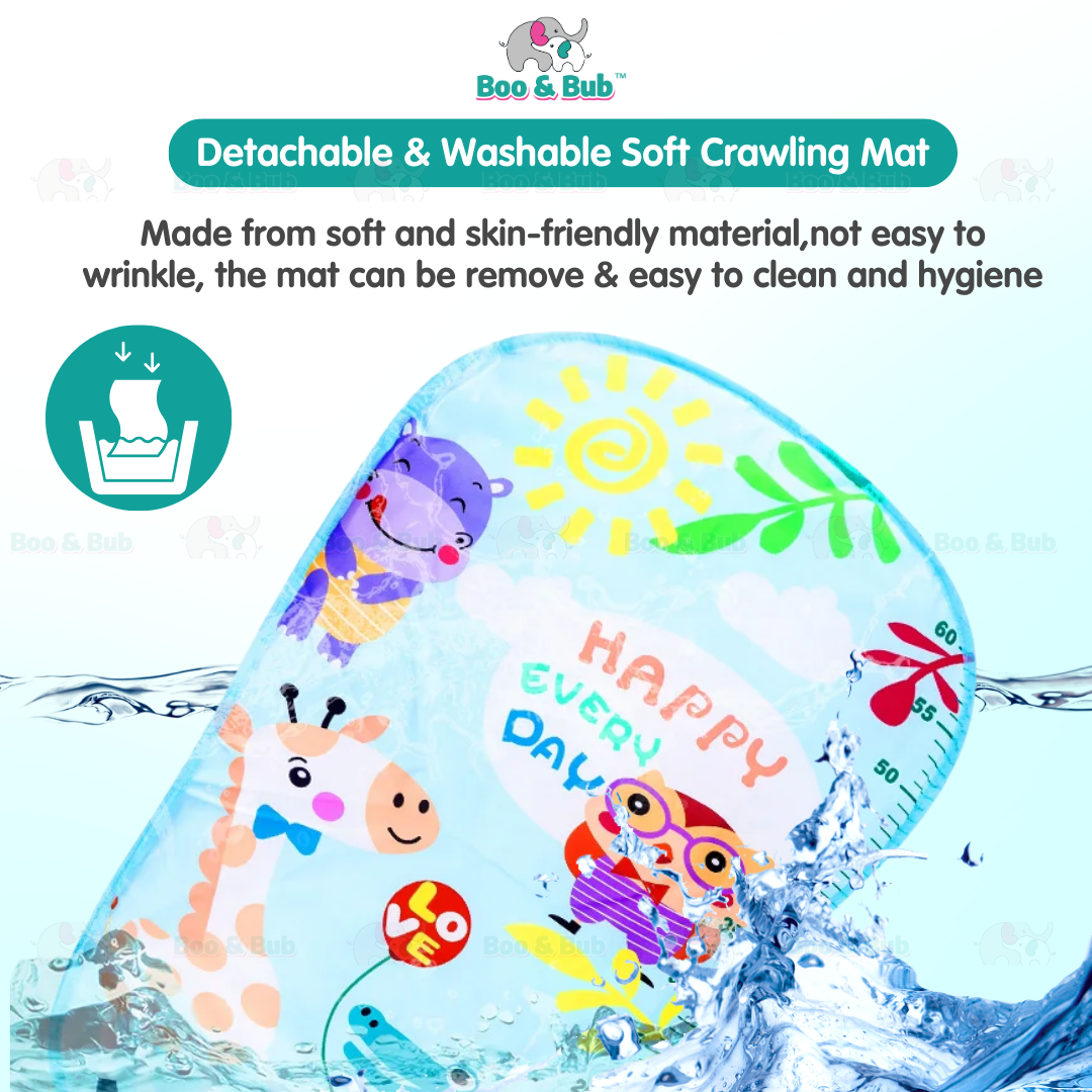 Music Baby Gym Piano Play Mat |  Infant Crawling Activity Bed Toddler Exercise Fitness Rattle | Tilam Mainan Bayi - Boo & Bub