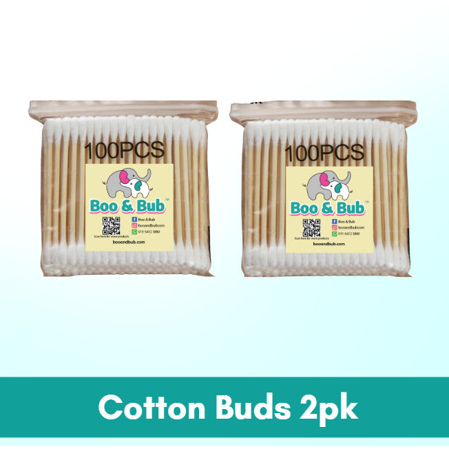 100pcs/pack Cotton Buds | Disposable Cotton Swabs Double Head Tipped Aplicator Beauty Makeup Nose Baby Putik k - Boo & Bub