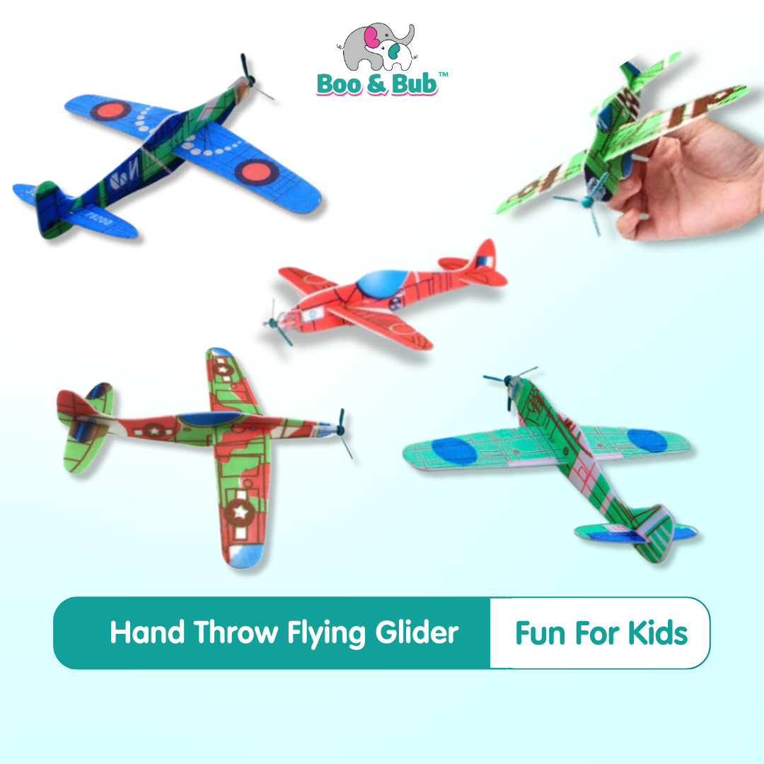 Boo&Bub DIY Hand Throw Aircraft Flying Glider Toy Plane | Airplane Foam Planes Party Goodie Bag Children Kids - Boo & Bub