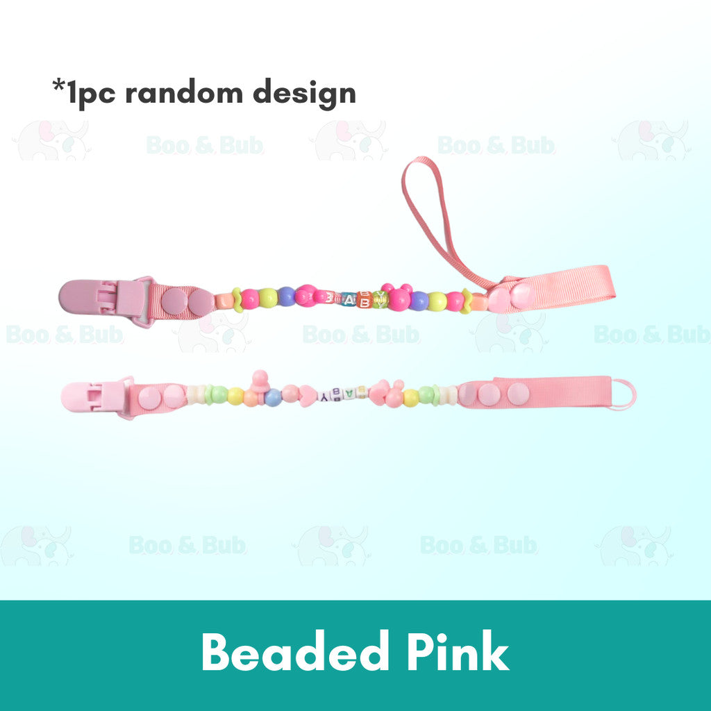 Boo&Bub Cute Cartoon Baby Pacifier Clip | Soother Holder Chain Nipple Holder for Baby Print Child Clips Gift kids - Boo & Bub