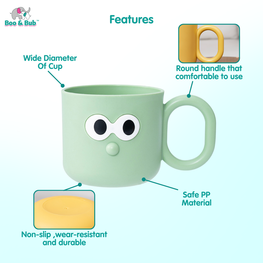 Toothbrush Cup Children Cute Cartoon Cup Kids Mouthwash Cup Rinsing Cup Plastic Wash Cup BPA Free Couple Matching Cup - Boo & Bub