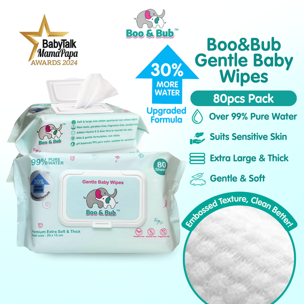 Gentle baby wipes