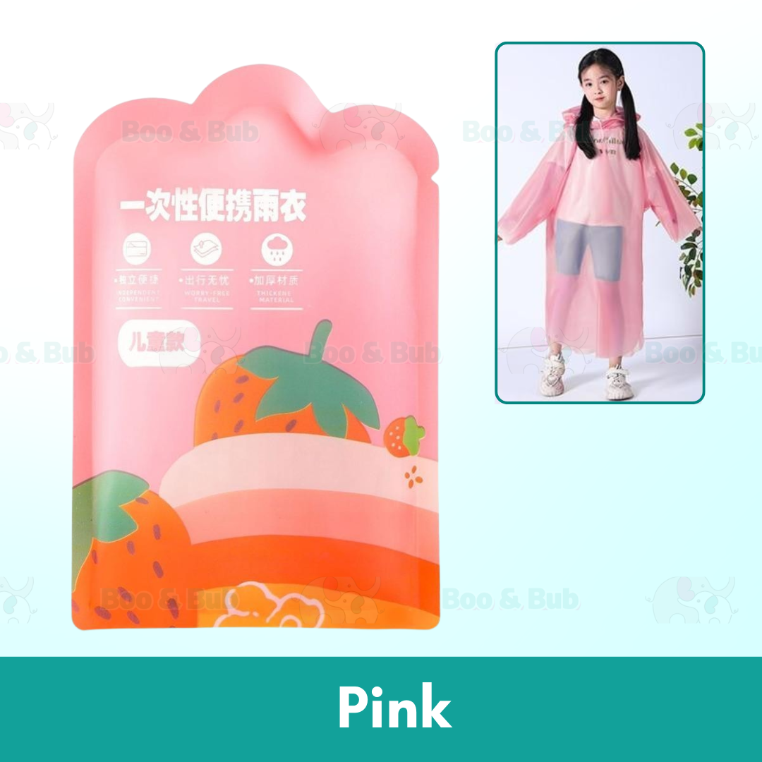 Waterproof Long Raincoat for Kid Women Men | Rain coat Hooded Outdoor Hiking Travel Climbing Thickened EVA - Boo & Bub