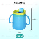 280ml Double Layer Kids Water Bottle | Cute Christmas Deer Glass Cup Creative Children's Cups Baby Feeding Gift - Boo & Bub