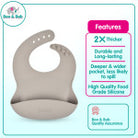 Boo&Bub Baby Stainless Steel Tableware Set 5pcs BPA-Free Silikon Hisap Anti-Tumpah Set Pinggan Mangkuk Bayi 儿童餐具 吸盘防滑 - Boo & Bub