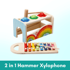 Boo&Bub Wooden Hammer Toys Whack a Mole Game for Kid Pounding Bench Wooden Early Learning Educational Montessori Toys - Boo & Bub