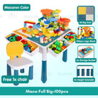 Multi-Function Children Building Blocks Table | Learning Playing Study Drawing Compatible Duplo Kids Desk - Boo & Bub