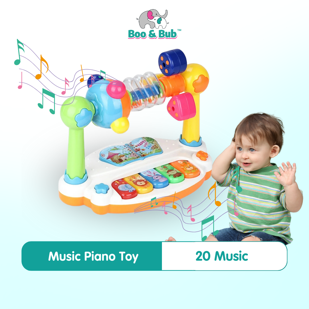 Music Piano Toy | Baby Early Montessori Light Sound Sensory Educational Toy Kids Musical Instrument Gift - Boo & Bub
