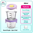 Boo&Bub Children's Complementary Food Bowls Children's Transparent Lunch Boxes Baby Glass Food Storage Containers - Boo & Bub