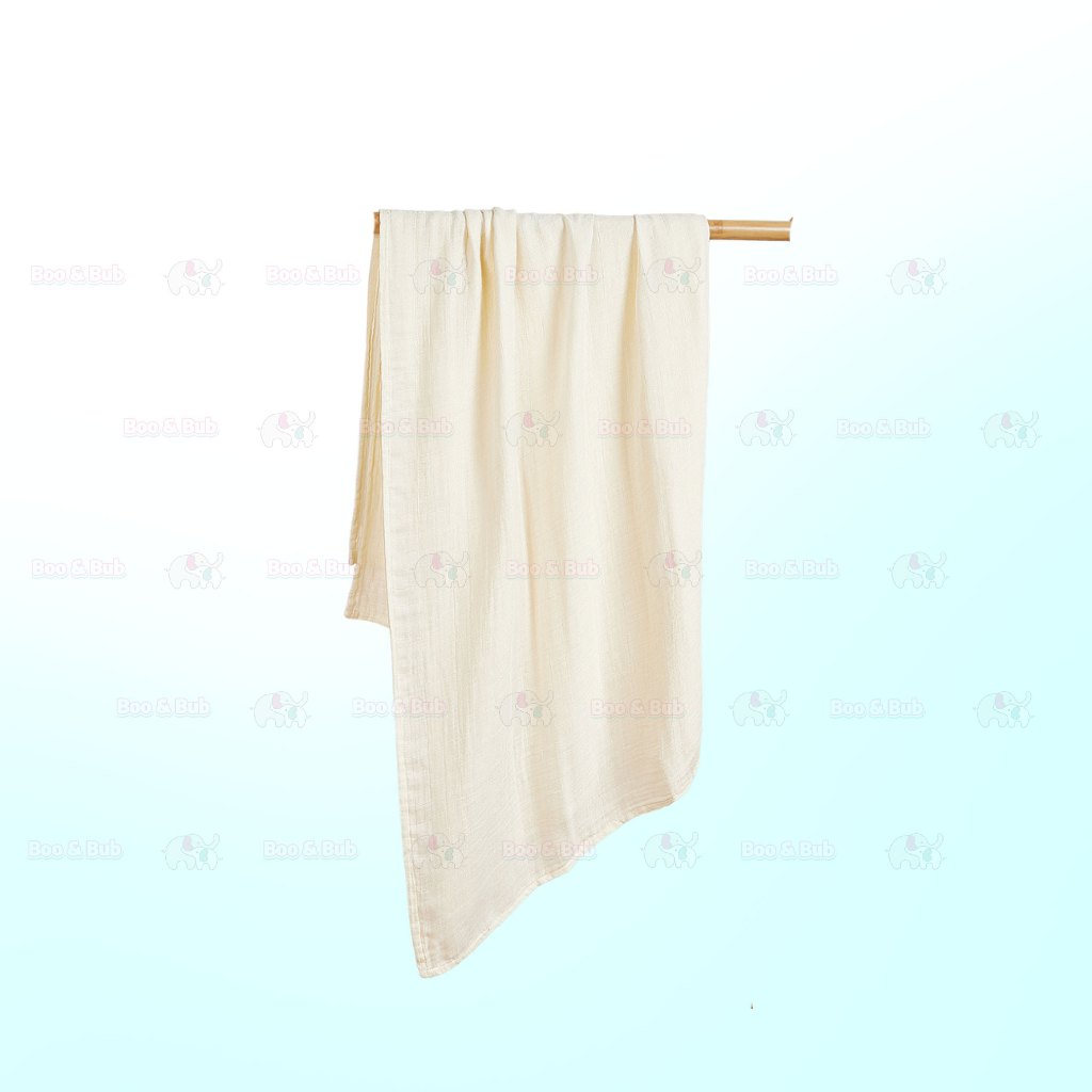 Newborn Baby Muslin Swaddle | Infant bamboo Soft Cloth Nursing Towel Blanket | Kain Lampin Kain Selimut Kain Bedung - Boo & Bub