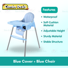 Boo&Bub 2 in 1 Baby Chair Height Adjustable Infant Baby High Chair With Safety Belt Cushion Baby Chair Dining Kerusi - Boo & Bub