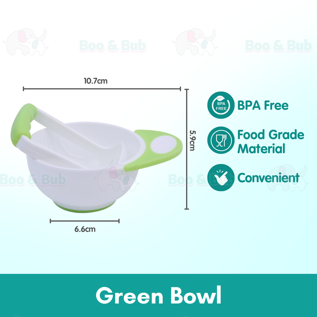 Boo&Bub Baby Grinding Bowl Manual Kids Feeding Bowl Vegetable Fruit Infant Food Masher Set Food Bowl - Boo & Bub