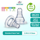 Standard Thin Natural Baby Puting Teat | Replacement Nipple Bottle Silicone Botol Susu BPA Free Lembut - Boo & Bub