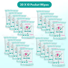 10pcs - Baby Hand Mouth Wipes / Cleaning Wet Tissue | Alcohol-free, paraben-free, fragrance-free wipe / Tisu Basah Bayi - Boo & Bub