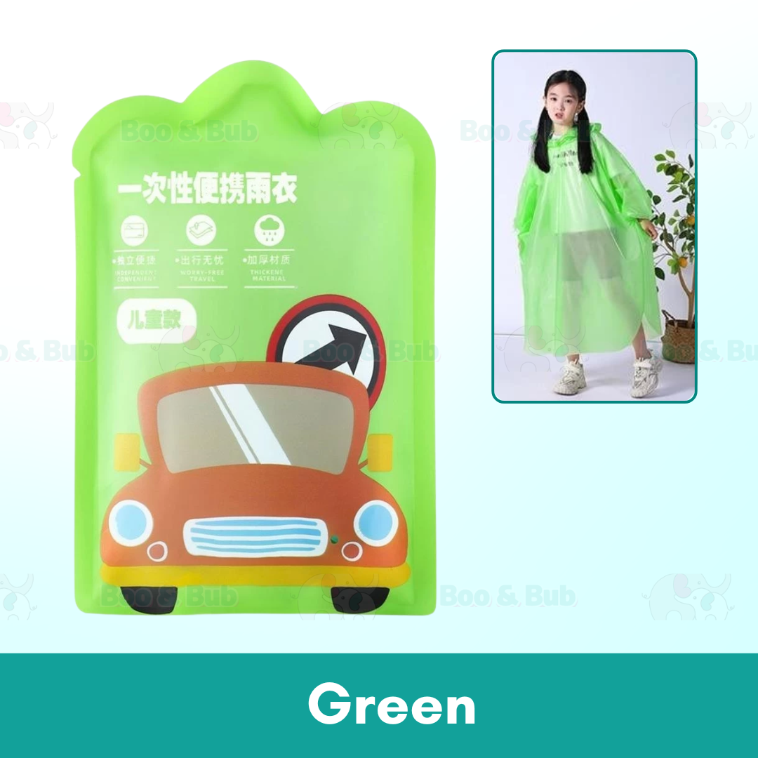 Waterproof Long Raincoat for Kid Women Men | Rain coat Hooded Outdoor Hiking Travel Climbing Thickened EVA - Boo & Bub