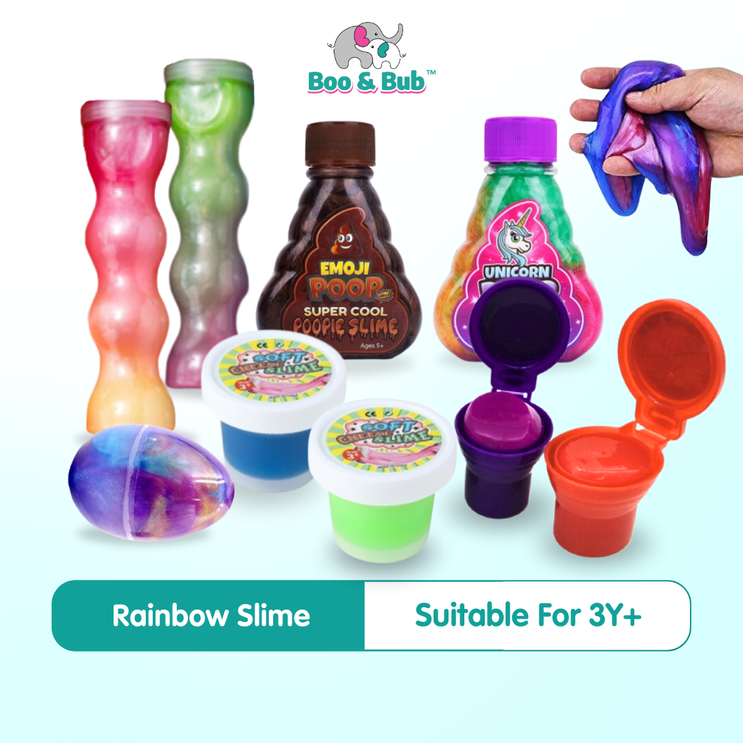 Rainbow Slime | Mud Modeling Glitter Children Plasticine Magic Playdough Unicorn poop Clay Kids Toy Gift - Boo & Bub