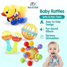 Baby Rattles Tumbler Ball Toys | Early Learning Education Bell soft toys - Boo & Bub