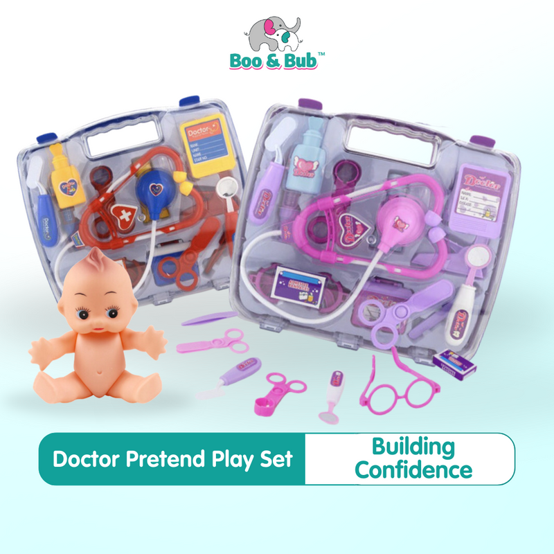Children Doctor Nurse Pretend Play Set | Portable Suitcase Medical Tool Kids Role Play Educational Gift toy