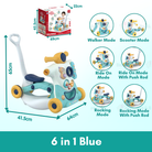Baby Walker | Stand-to-Sit Trolley High Quality Kids Gift For Toddler Learning Walk Music Piano Phone Drawing Toy - Boo & Bub