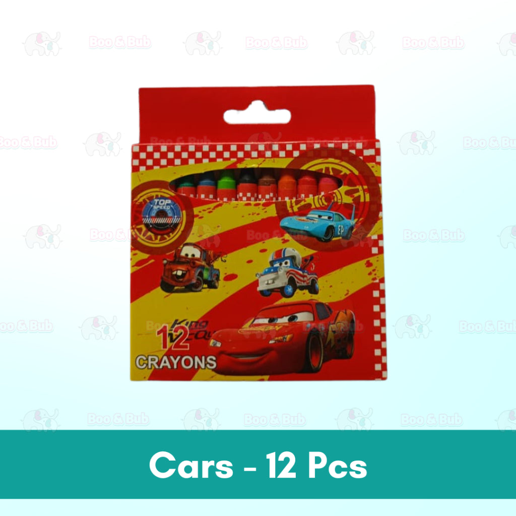 Boo&Bub 8/12pcs Kids Cartoon Colour Crayon set Birthday Door Gift Goodies Bag Coloring Crayon Color Pencils Warna Krayon - Boo & Bub