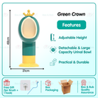 Boo&Bub Frog Baby Potty Boy Training Urinal Stand Potty Toddler Toilet Trainer - Boo & Bub