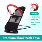 Boo&Bub Foldable Baby Balance Chair Rocker Bouncer Chair Buai Lantai - Boo & Bub