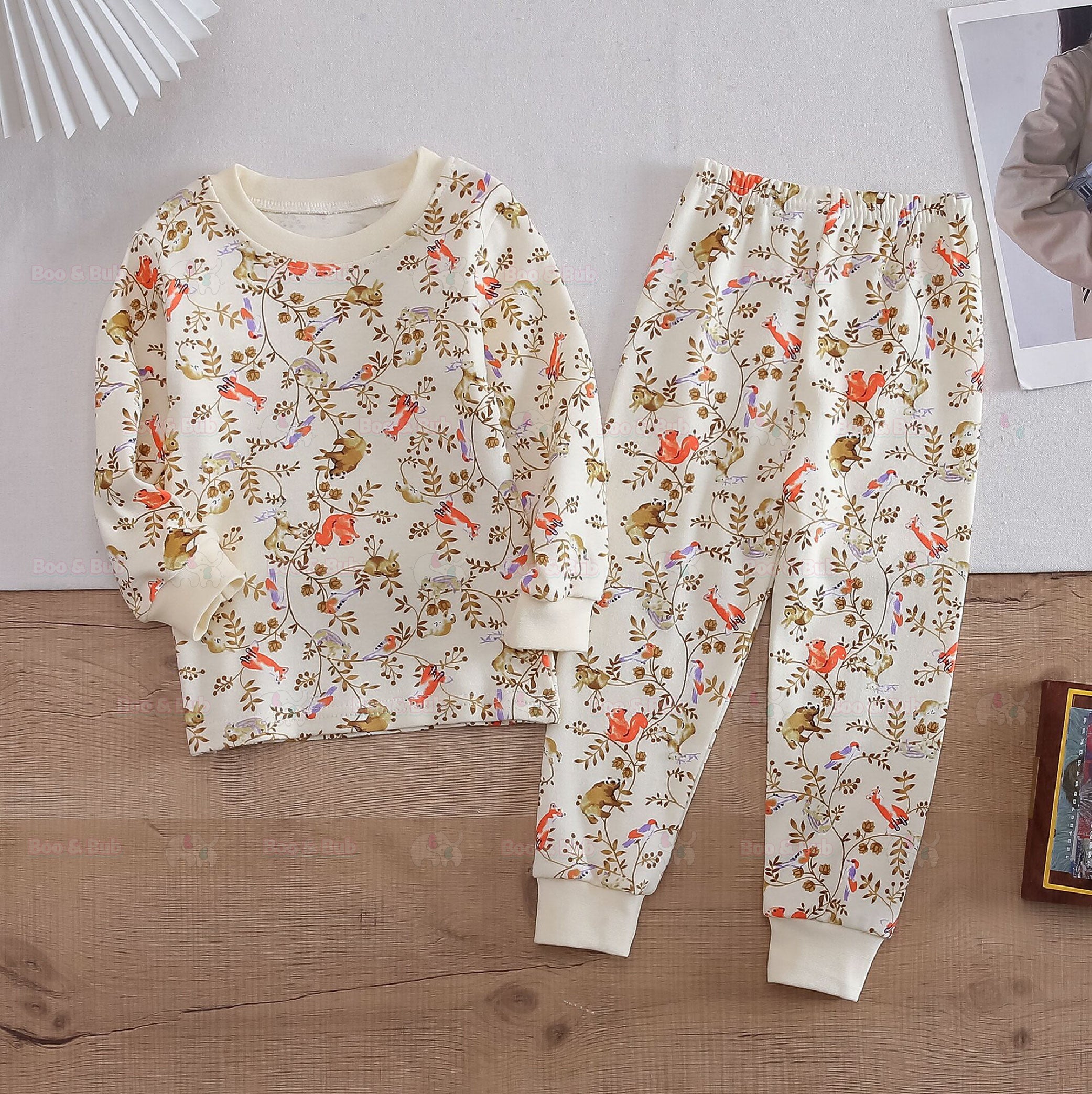 🇲🇾HOT🇲🇾Kids Pyjamas Set | Cartoon Cute Children Sleepwear | Cotton Soft Baby Nightwear Clothes Pajamas | Baju Tidur Buda - Boo & Bub