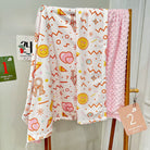 Boo&Bub 120 x 75 CM Baby Baby Dot Blanket | Quilt Flannel Fleece Infant Swaddle Wrap Selimut Kanak-Kanak 婴儿豆豆被 - Boo & Bub