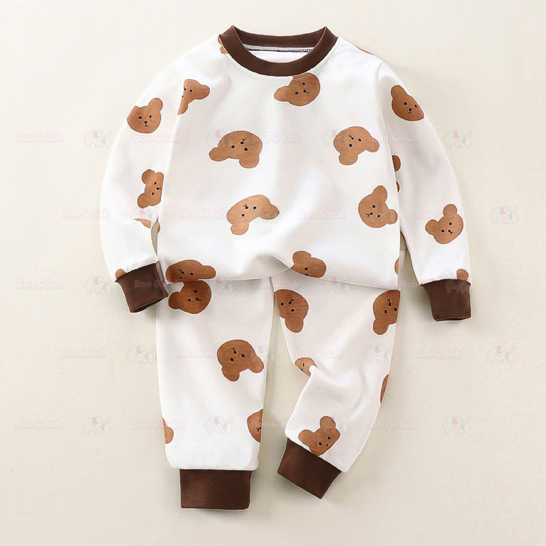 🇲🇾HOT🇲🇾Kids Pyjamas Set | Cartoon Cute Children Sleepwear | Cotton Soft Baby Nightwear Clothes Pajamas | Baju Tidur Buda - Boo & Bub