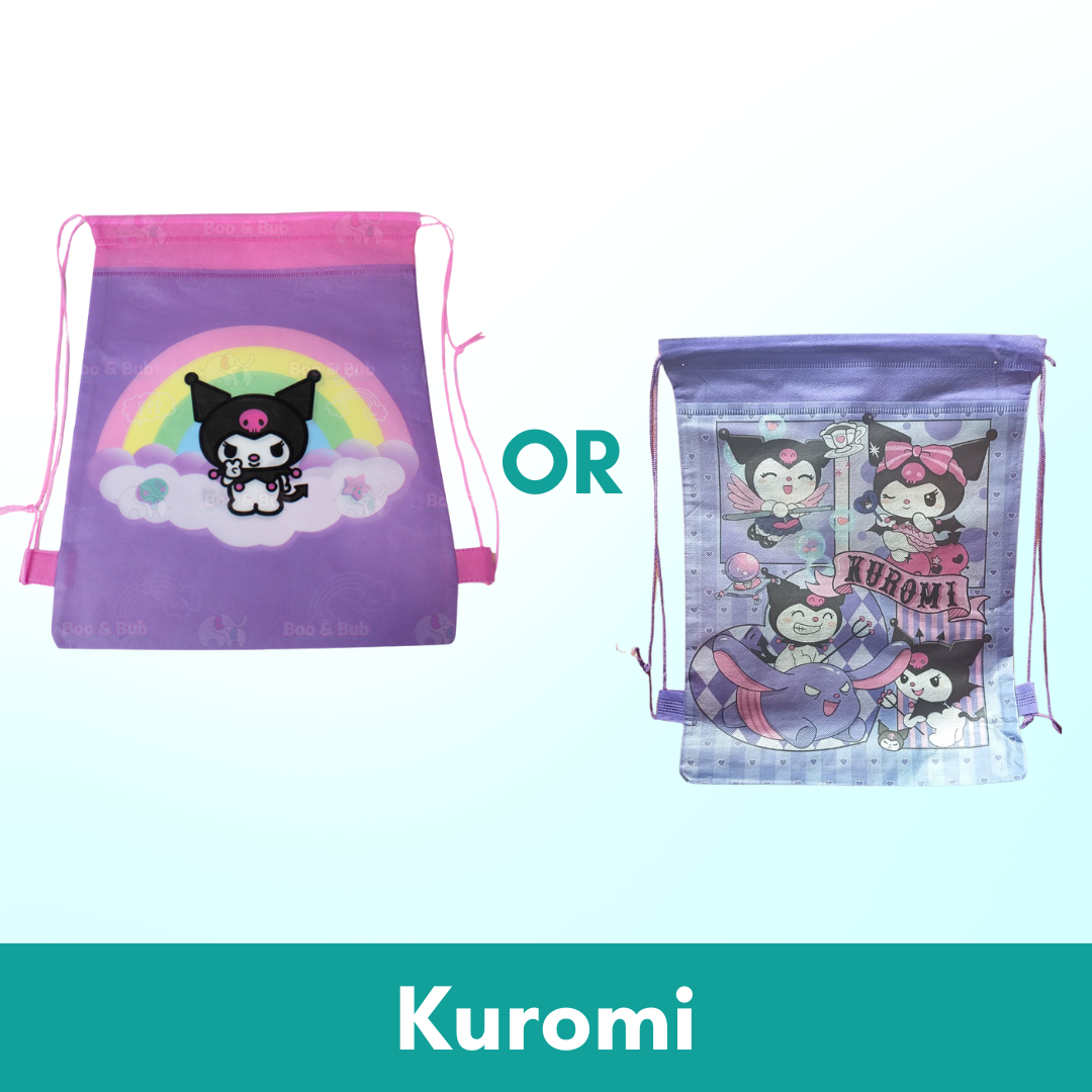 Cartoon Drawstring Pocket Storage Bag | Little Girl Party Decorate Gift Accessories Kids Toys Christmas Gifts - Boo & Bub