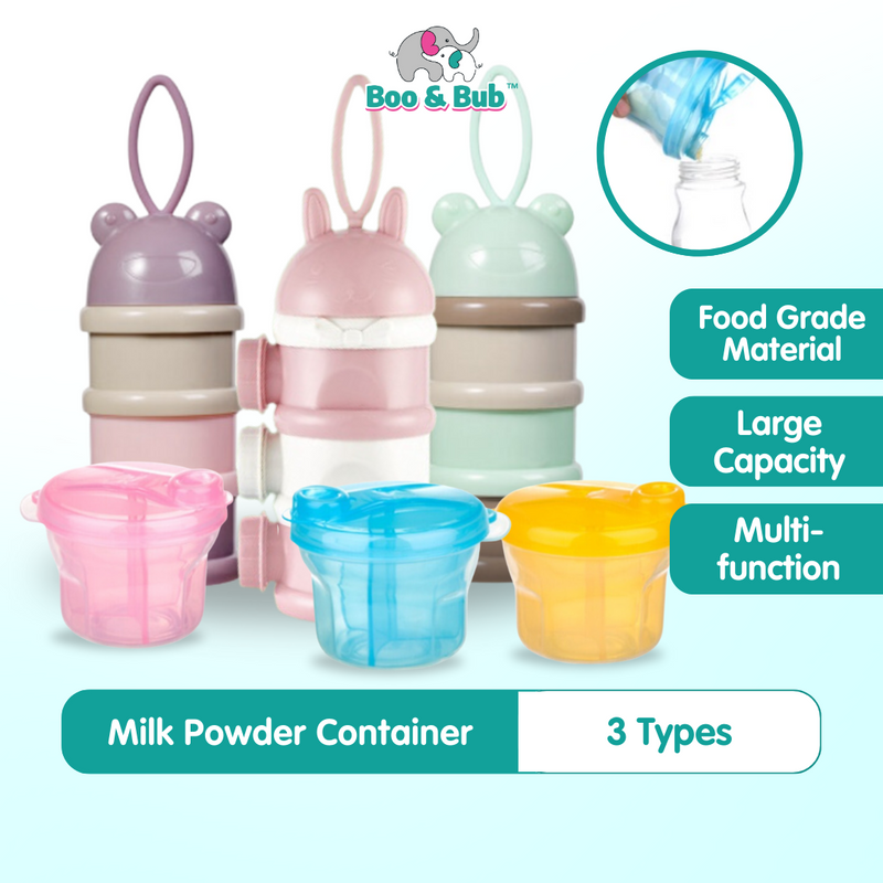 Boo&Bub Formula Milk Powder Dispenser | Baby Essential Feeding Boxes Food Storage Box Toddle Snacks Container