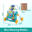 Baby Walker | Stand-to-Sit Trolley High Quality Kids Gift For Toddler Learning Walk Music Piano Phone Drawing Toy - Boo & Bub