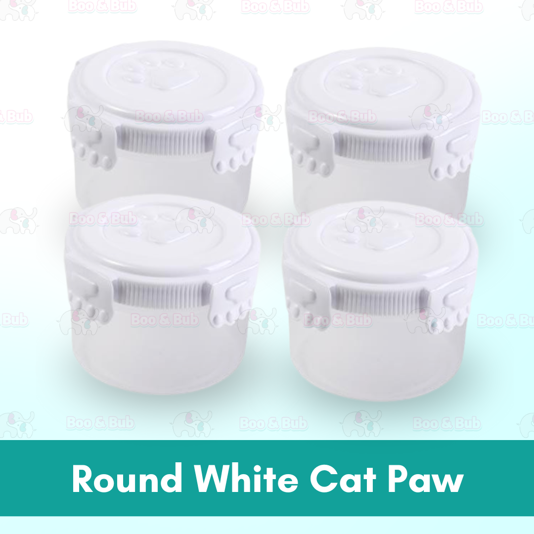 Boo&Bub 4Pcs 60ml Baby Food Container Milk Powder Container Infant Storage Portable Freezer Food Cup - Boo & Bub