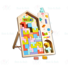 Wooden 3D Tetris Building Cube Puzzle | Soma cube Luban lock Blocks Toy Montessori Educational Creativity Kids - Boo & Bub