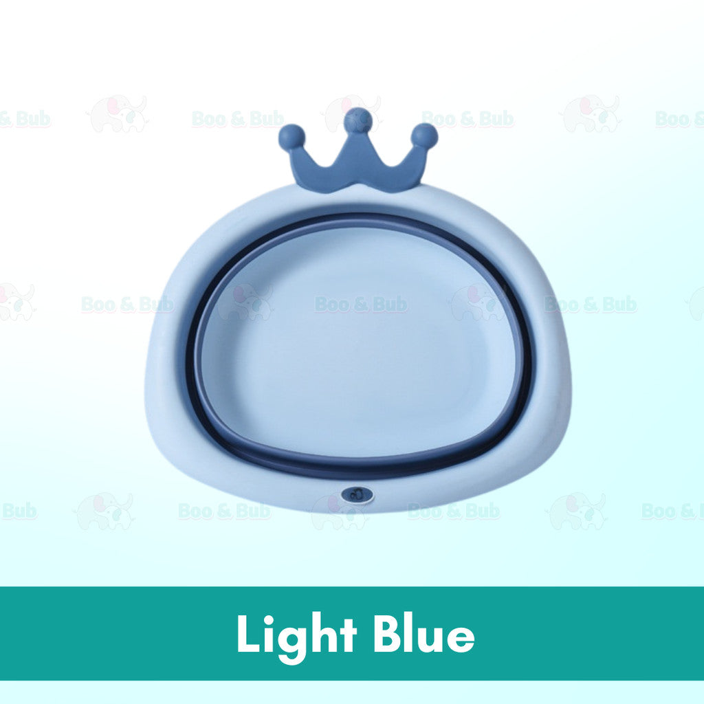 Foldable Children Washbasin | Portable travel Baby basin Silicone Folding Outdoor face washing - Boo & Bub