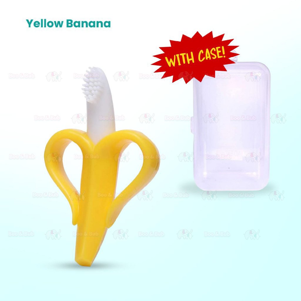 Baby Silicone Teether | Banana Giraffe Fruit Baby Teething Chewing For Pacifier Chains BPA Free - Boo & Bub