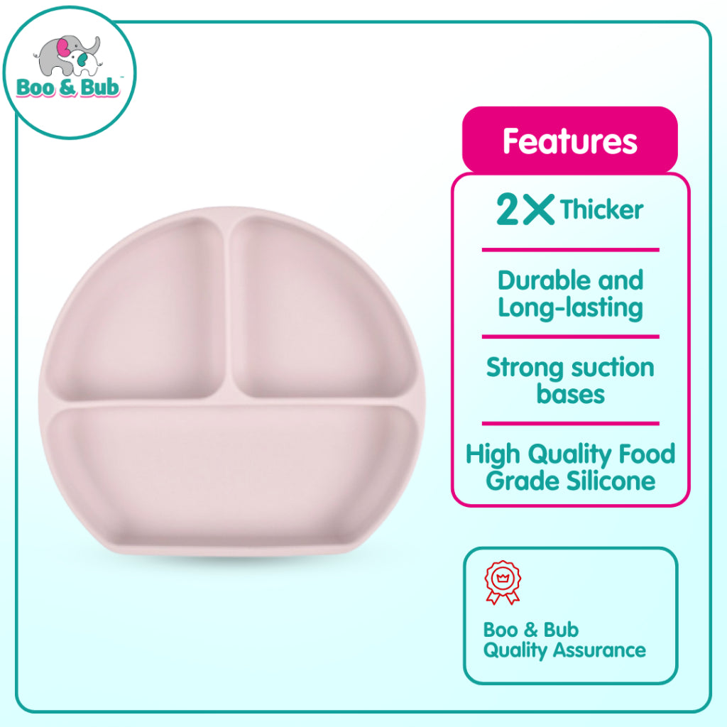 Baby Silicone Dining Set | Suction Plate BPA Free Microwavable Bowl Food Grade Training Dinning Tableware - Boo & Bub