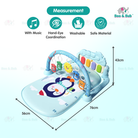 Music Baby Gym Piano Play Mat |  Infant Crawling Activity Bed Toddler Exercise Fitness Rattle | Tilam Mainan Bayi - Boo & Bub