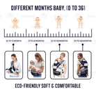 Ergonomic Baby Carrier | Newborn Infant Baby Hip seat Carrier 3 In 1 Front Facing Ergonomic Kangaroo Wrap Sling - Boo & Bub