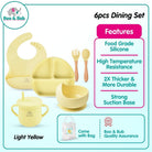 Baby Silicone Dining Set | Suction Plate BPA Free Microwavable Bowl Food Grade Training Dinning Tableware - Boo & Bub