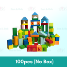 100PCS Kids Building Wooden Blocks | Multi Colour Wooden Set Toddler Baby Child Fun Educational Puzzle Permainan Kayu - Boo & Bub