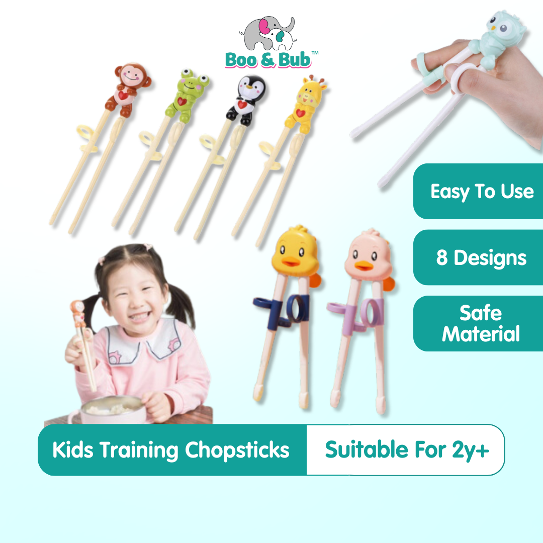 Kids Training Chopsticks | Chop Sticks Reusable Training Chopstick Helper Cute Children Tableware Set - Boo & Bub