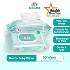 Boo&Bub 80pcs Non alcohol BABY WIPES Wet Tissue Baby wet wipe multipurpose tisu basah baby tissue basah wet tisu 婴儿湿纸巾 - Boo & Bub