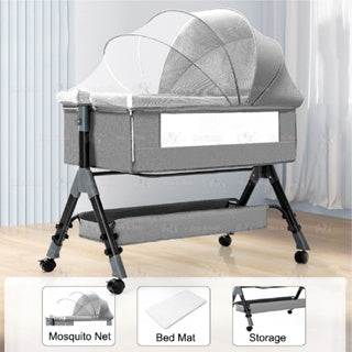 Boo&Bub Newborn Folding Baby Crib Multifunction Portable Baby Cot Adjustable portable baby Bed travel cot katil bayi - Boo & Bub