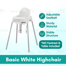 Boo&Bub 2 in 1 Baby Chair Height Adjustable Infant Baby High Chair With Safety Belt Cushion Baby Chair Dining Kerusi - Boo & Bub