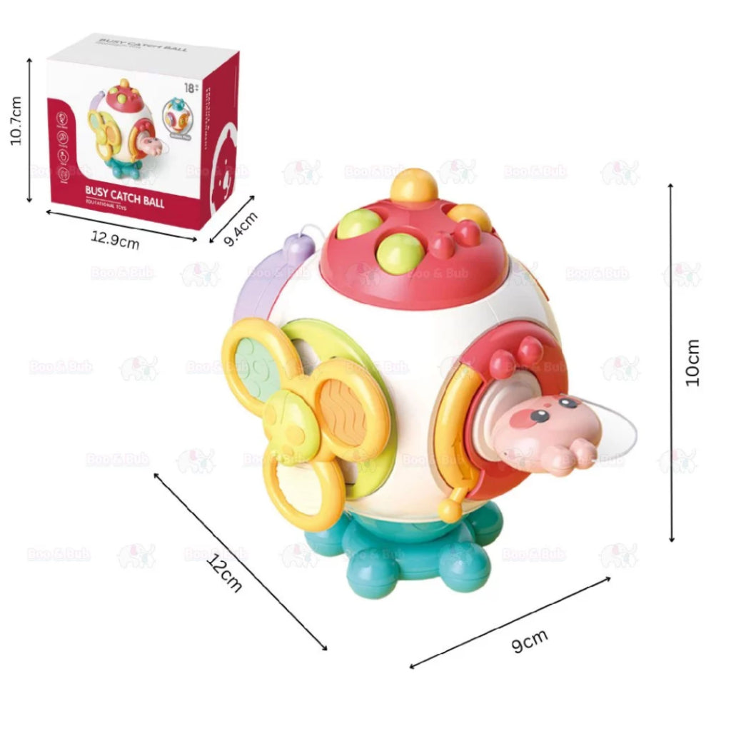 Wooden Busy Activity Cube Board | Montessori Early Educational Learning Baby Toys Ability Brain Training - Boo & Bub