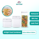 Boo&Bub Airtight Food Storage Containers with Lids | BPA Free Clear Plastic Cereal Storage - Boo & Bub