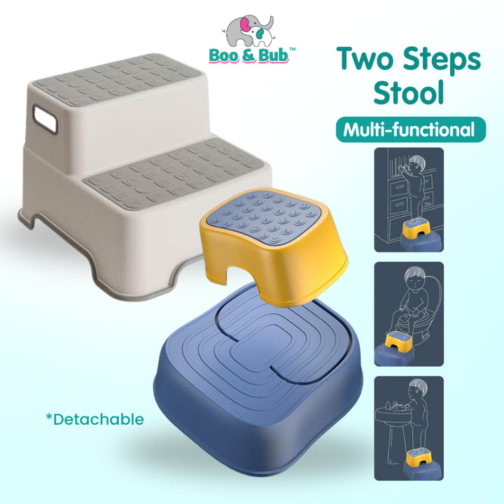 Dual Height Two Step Stool For Kids Toddler's Stool For Potty Training Baby Bathroom Exercise Step Stools - Boo & Bub